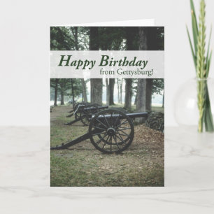 2676 Gettysburg Canons Birthday Card