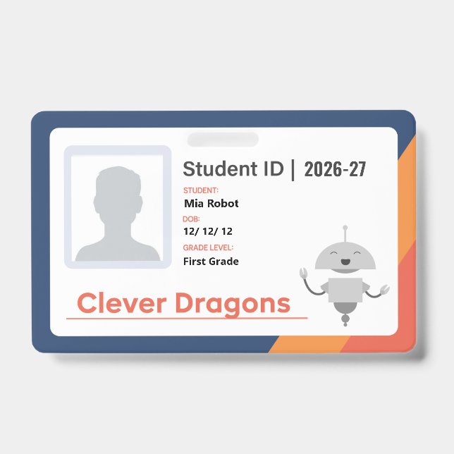 26-27 Clever Dragons Badge ID Badge (Front)