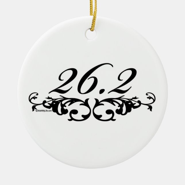 26.2 Floral Ceramic Tree Decoration (Front)
