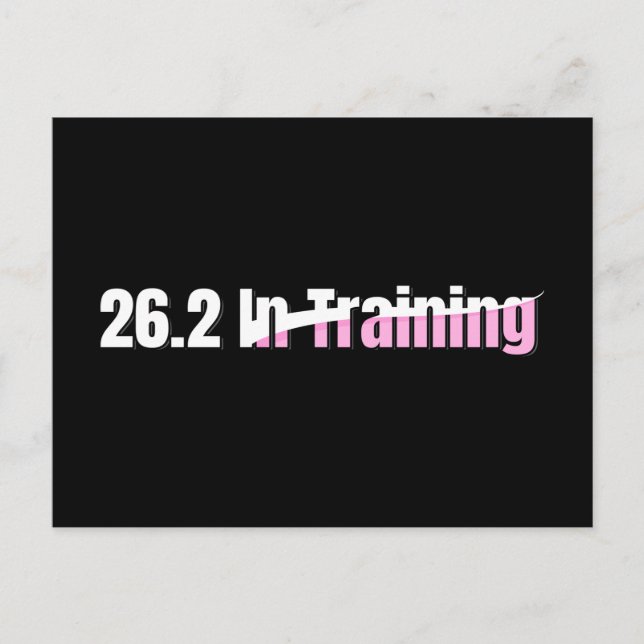 26.2 in Training - Girls Marathon Running Postcard (Front)