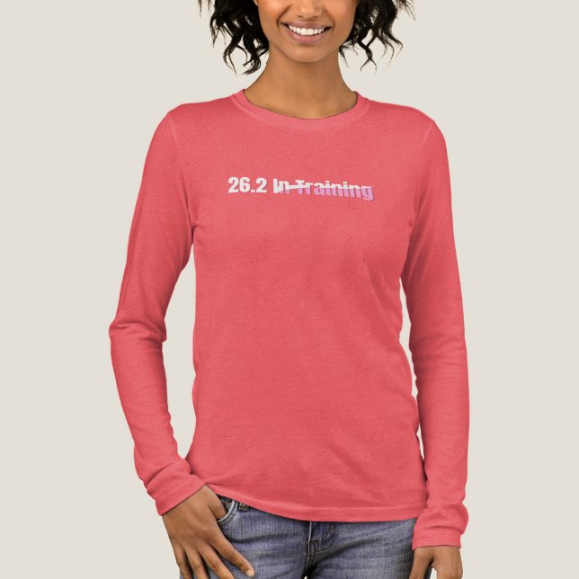 26.2 in Training - Girls Marathon Running Tri-Blend Shirt (Front)