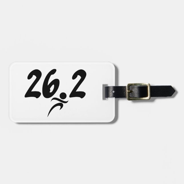 26.2 marathon luggage tag (Front Horizontal)