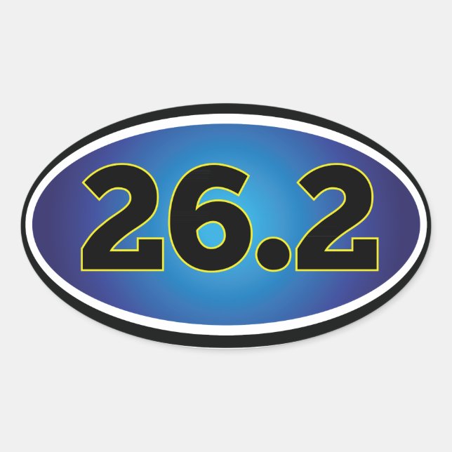 26.2 Marathon Oval Sticker (Front)