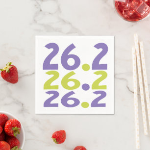 26.2 Marathon Runner theme Paper Party Napkins