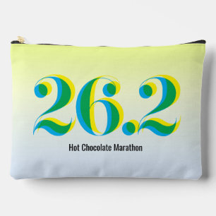 26.2 Marathon Running Bold Blue Yellow Text Accessory Pouch