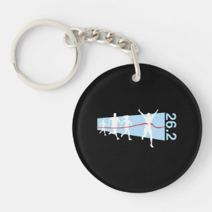 26.2 Marathon Running Finish Line Key Ring