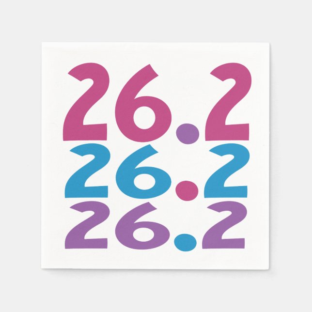 26.2 marathoner - Marathon Runner themed Napkin (Front)