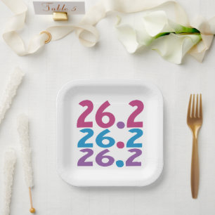26.2 marathoner - Marathon Runner themed Paper Plate
