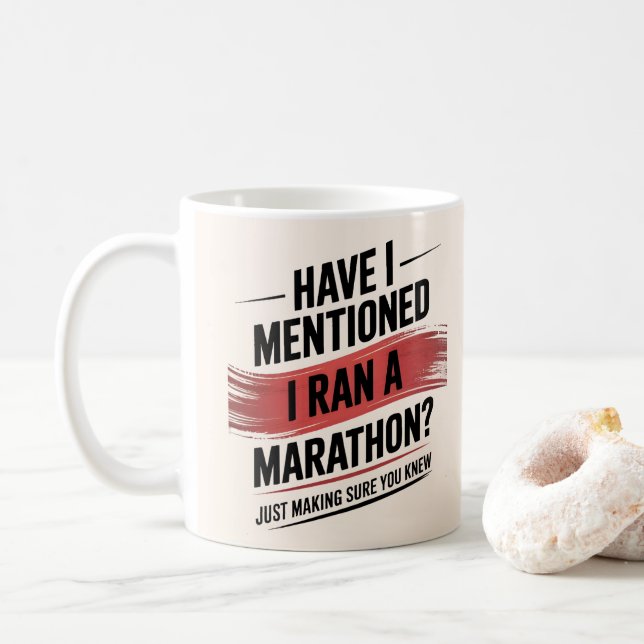 26.2 miles marathon running coffee mug (With Donut)
