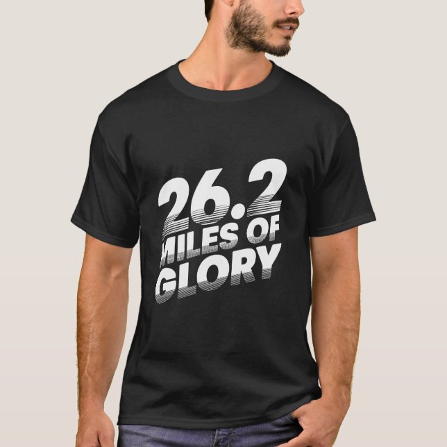 26.2 miles marathon running T-Shirt (Front)