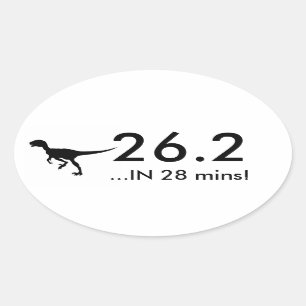 26.2 Raptor Oval Sticker