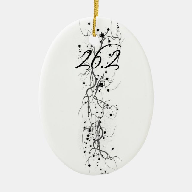 26.2 Splatter Ceramic Tree Decoration (Front)