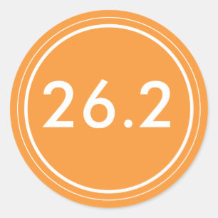 26.2 Sticker Orange and white