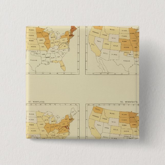 26 Interstate migration 1890 MEMS 15 Cm Square Badge (Front)