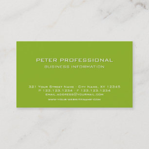 26 Modern Professional Business Card lime green