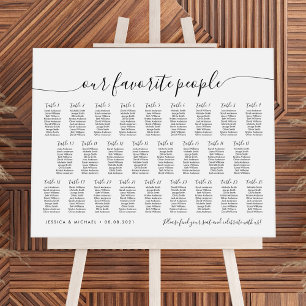 26 Table Elegant Our Favourite People Seating Char Poster