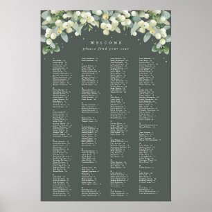 26 x 38" Alphabetical Seating Chart for 250 People