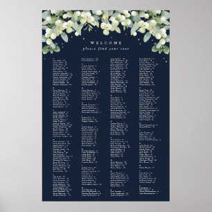 26 x 38" Alphabetical Seating Chart for 250 People