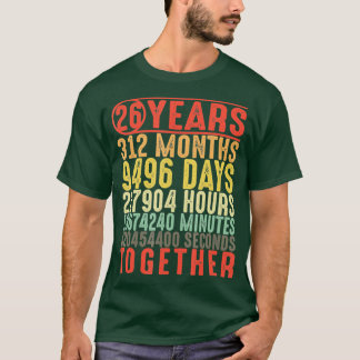 26 Year 26th Wedding Anniversary Gifts for Her Him T-Shirt