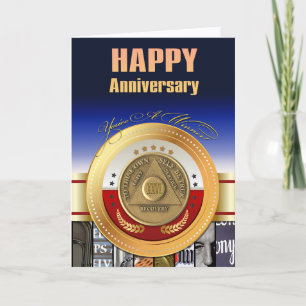 26 Year AA Anniversary Coin You're A Winner Award Card