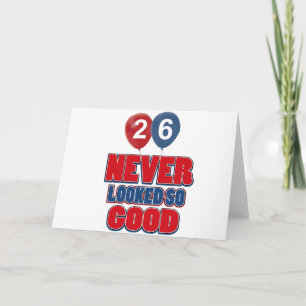 26 year old birthday designs card