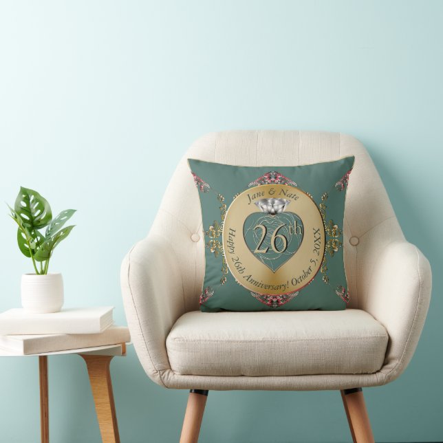 26th/Any Wedding Anniversary  Cushion (Chair)