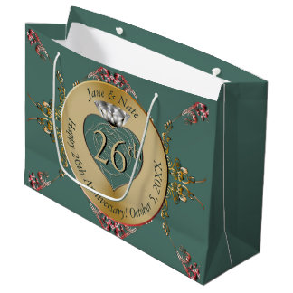 26th/Any Wedding Anniversary Large Gift Bag