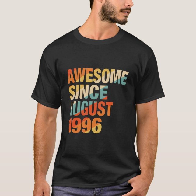 26Th Awesome Since August 1996 26 T-Shirt (Front)