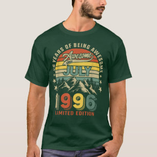 26th Birthday 26 Years Awesome Since July 1996 Vin T-Shirt