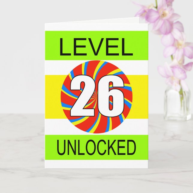 26th Birthday Computer Gamer Card (Orchid)
