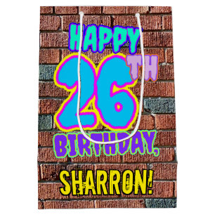 26th Birthday: Fun, Urban Graffiti Inspired Look Medium Gift Bag