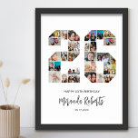 26th Birthday Number 26 Custom Photo Collage Poster<br><div class="desc">Celebrate 26th birthday with this personalised number 26 photo collage poster. This customisable gift is also perfect for wedding anniversary. It's a great way to display precious memories from your wedding and married life. The poster features a collage of photos capturing those special moments, and it can be customised with...</div>