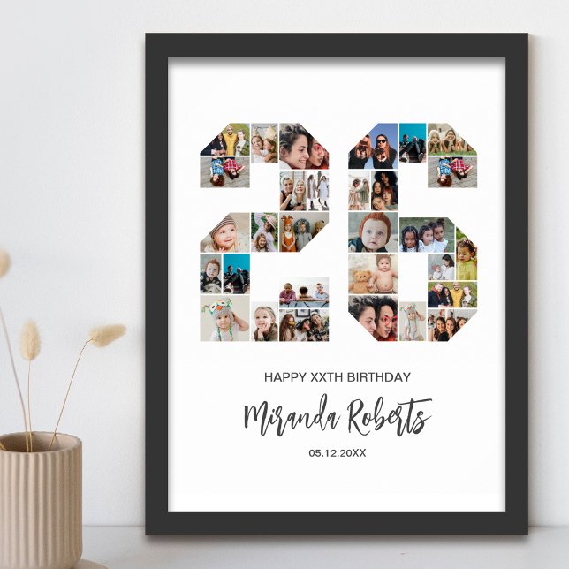26th Birthday Number 26 Custom Photo Collage Poster (Creator Uploaded)
