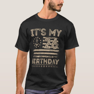 26th Birthday Sailor American Nautical Sailing Bda T-Shirt