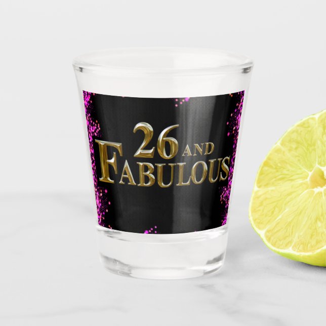 26th  Birthday  Shot Glass (Front)