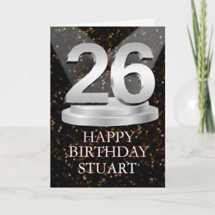 26th Birthday Spotlights Add A Name Card