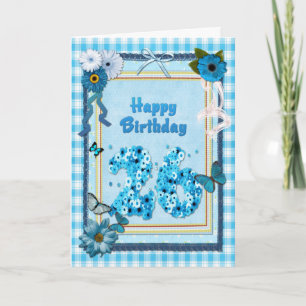 26th Birthday with a scrapbook effect Card