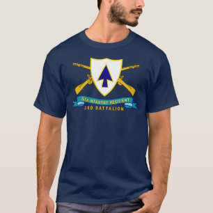 26th Infantry Regiment DUI w Br Ribbon 3rd Bn X T-Shirt