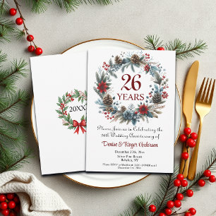 26th Wedding Anniversary Winter Invitation