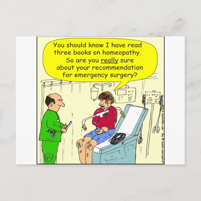 271 homaeopathic surgery cartoon postcard (Front)