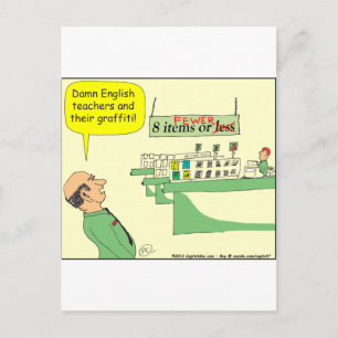 278 English Teacher Cartoon in colour Postcard