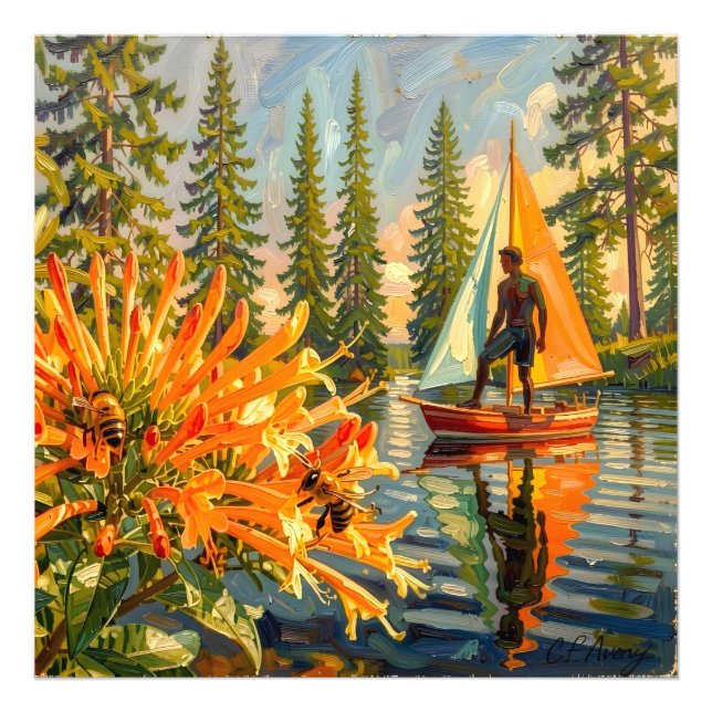 27.03" x 27.03" Sailing Away  Photo Print (Front)