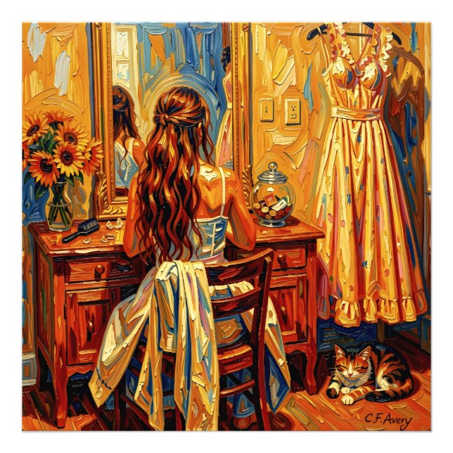 27.03" x 27.03" Young Girl Fantasy Photo Print (Front)