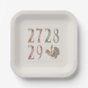 27 28 29 Turkey Community Sharing of Blessings Paper Plate
