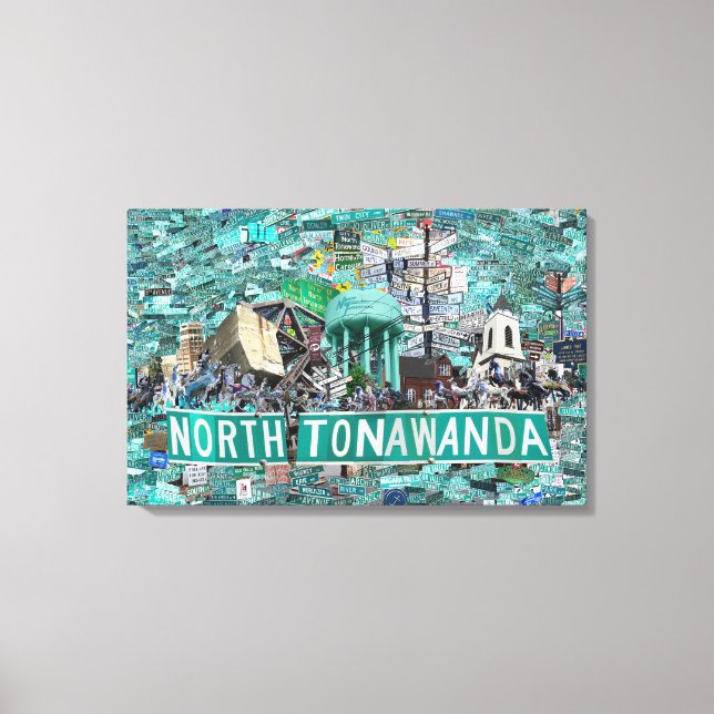 27.50" x 17.75 Stretched Canvas - Streets of NT Print (Front)