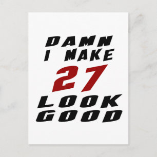 27 Birthday Designs Postcard
