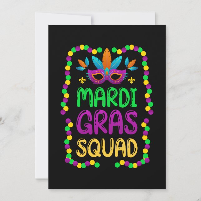 27.Carnival Mardi Gras for a Mardi gras Fan Save The Date (Front)