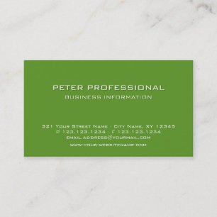27 Modern Professional Business Card apple green