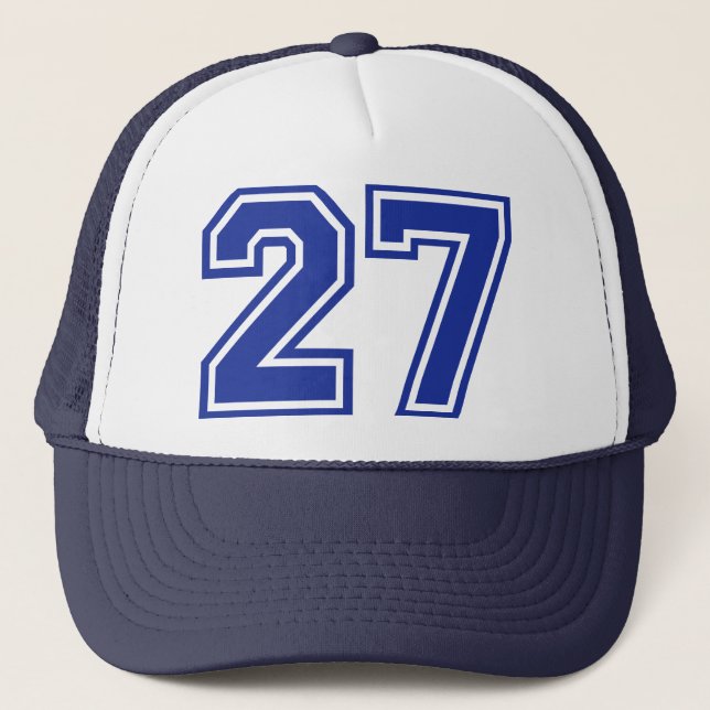27 - number trucker hat (Front)