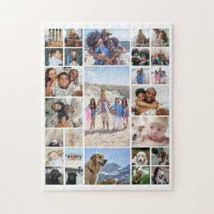 27 Photo Collage Personalised Jigsaw Puzzle